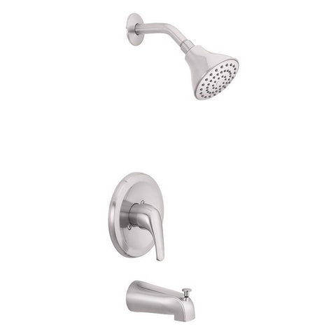 Oakbrook Collection 1-Handle Brushed Nickel Tub and Shower Faucet