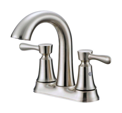 Oakbrook Collection Brushed Nickel Modern Two-Handle Bathroom Sink Faucet 4 in.