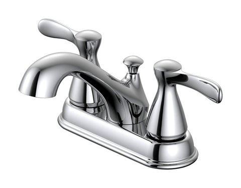 Oakbrook Collection Chrome Modern Two-Handle Bathroom Sink Faucet 4 in.