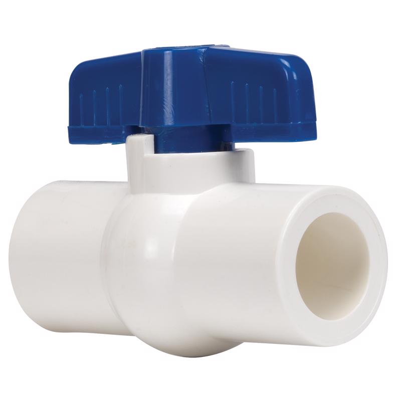 Homewerks 2 in. PVC Slip Ball Valve Full Port Quarter-Turn Lever For Potable Water (Pack of 2)
