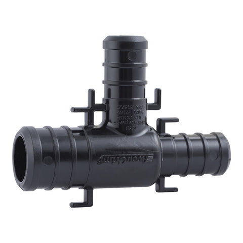 Tee reductora de plástico SharkBite de 3/4 pulg. con reborde X 1/2 pulg. con reborde en D