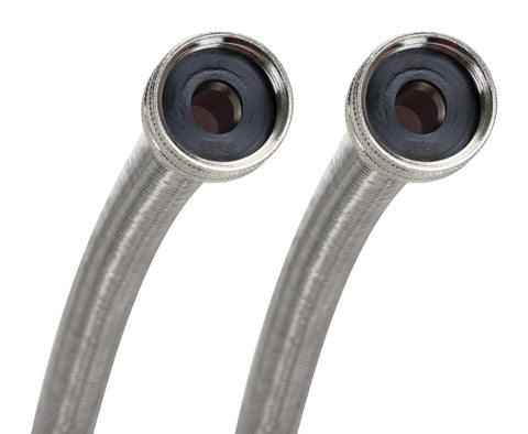 Manguera de suministro para lavadora de acero inoxidable Fluidmaster de 3/4 pulg. X 3/4 pulg. D, 60 pulg.
