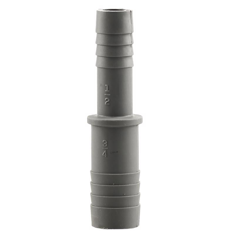 Boshart Industries Acoplamiento reductor de polipropileno de inserción de 3/4 pulg. x inserción de 1/2 pulg. D, 1 ud.