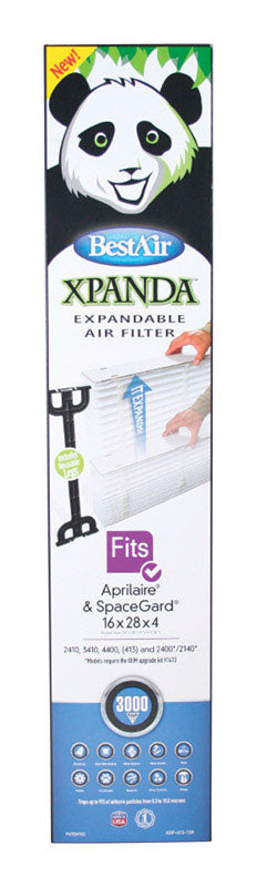 BestAir XPANDA 16 in. W X 28 in. H X 4 in. 13 MERV Pleated Air Filter 1 pk (Pack of 2)