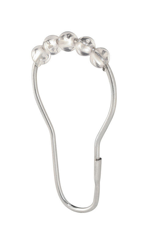 iDesign Chrome Silver Metal Shower Curtain Rings 12 pk (Pack of 6)