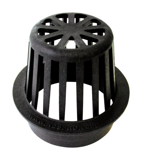 NDS 3 in. Black Round Polyolefin Atrium Grate
