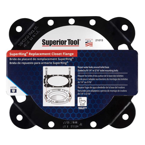 Superior Tool SuperRing Coated Steel Closet Flange