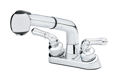 Simply Clean Pullout Two Handle Chrome Laundry Faucet