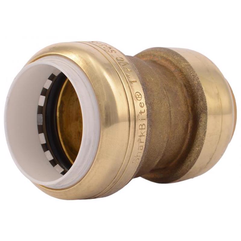 SharkBite Push to Connect 1 in. PVC X 1 in. D CTS Brass Coupling