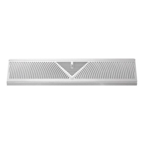 Tru Aire 4.5 in. H X 24 in. W 3-Way Powder Coat White Steel Floor Baseboard Diffuser