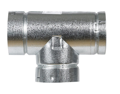 Selkirk 4 in. X 4 in. X 4 in. Aluminum/Galvanized Steel Stove Pipe Tee Cap Flow Tee (Pack of 2)