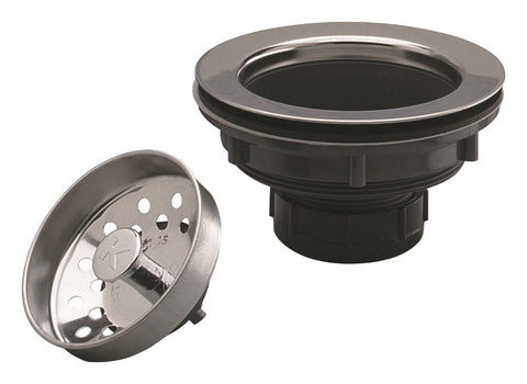 Plumb Pak Chrome Plastic/Stainless Steel Sink Strainer