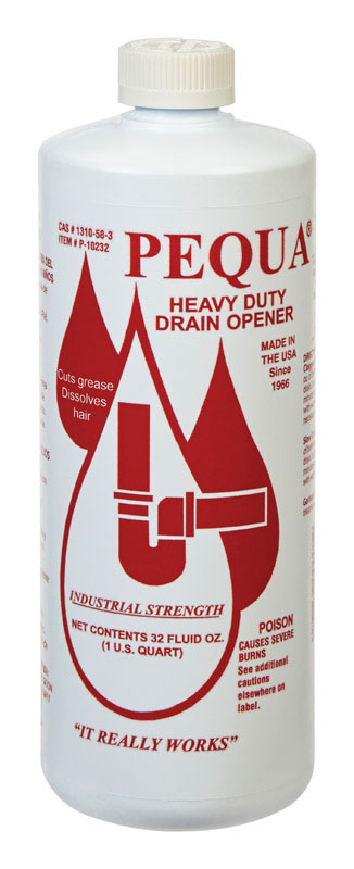 Pequa Liquid Professional Strength Drain Cleaner 32 oz (Pack of 12)