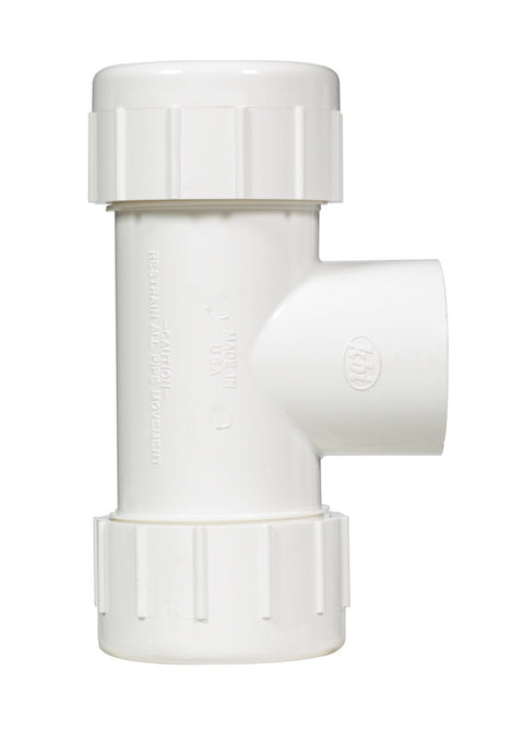 Homewerks Schedule 40 1-1/2 in. Compression X 1-1/2 in. D Compression PVC Tee 1 pk