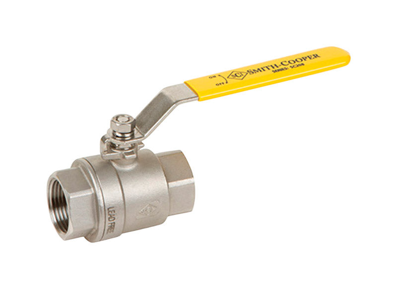 Smith-Cooper 1/4 in. 304 Stainless Steel FIP Ball Valve Full Port Lever