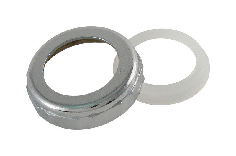 Plumb Pak Slip Joint Nut and Washer For Universal 1-1/2 x 1-1/4 in. Silver Diecast 1 pc