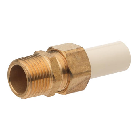 Homewerks Schedule 40 1/2 in. Compression X 1/2 in. D MPT CPVC/Brass Adapter Coupling