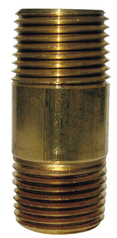 JMF Company 1/8 in. MPT X 1/8 in. D MPT Brass Nipple 6 in. L (Pack of 5)