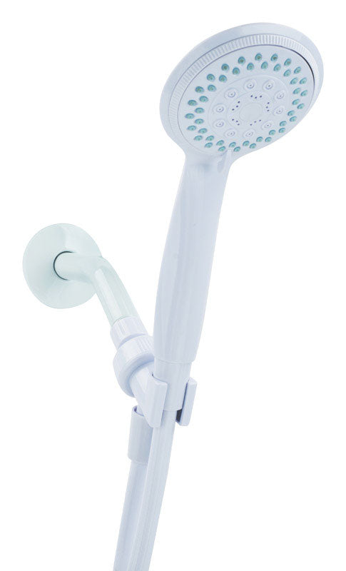 Oakbrook Collection White PVC 5 settings Handheld Showerhead 1.8 gpm