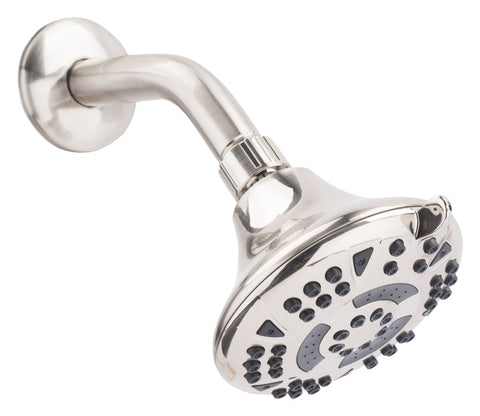 Oakbrook Collection Brushed Nickel PVC 8 settings Wallmount Showerhead 1.8 gpm