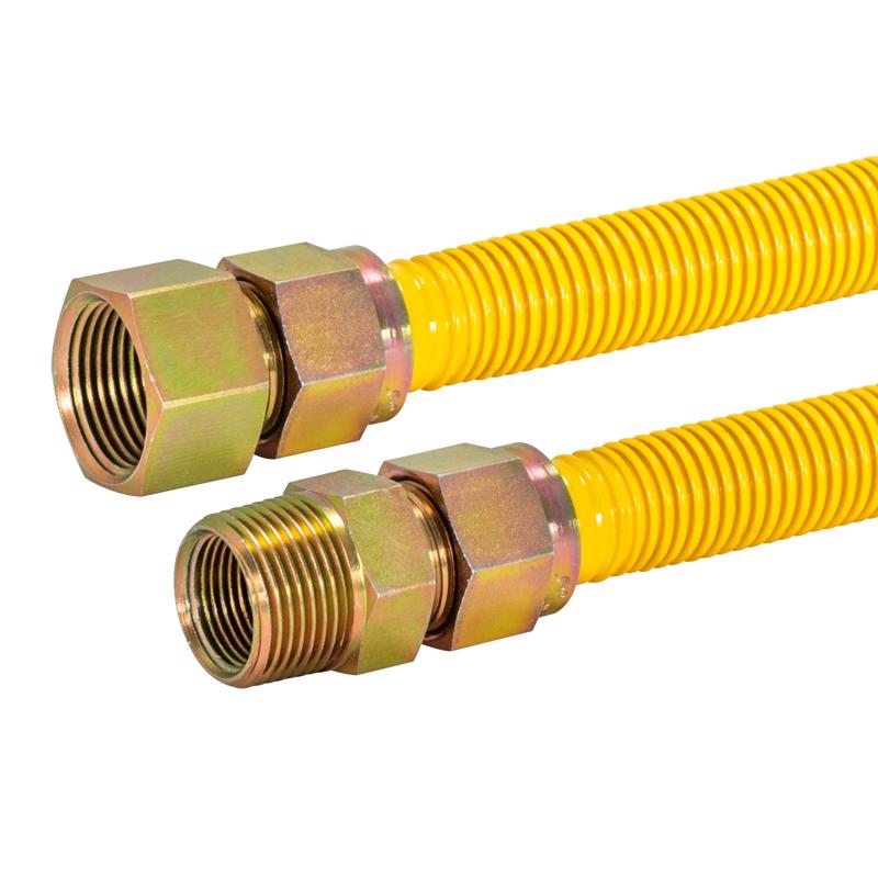 Eastman 3/4 in. FIP X 3/4 in. D MIP 24 in. Stainless Steel Gas Connector