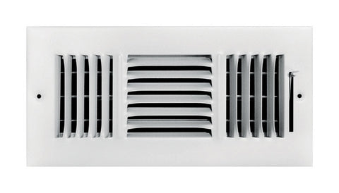 Tru Aire 4 in. H X 12 in. W 3-Way Powder Coat White Steel Wall/Ceiling Register