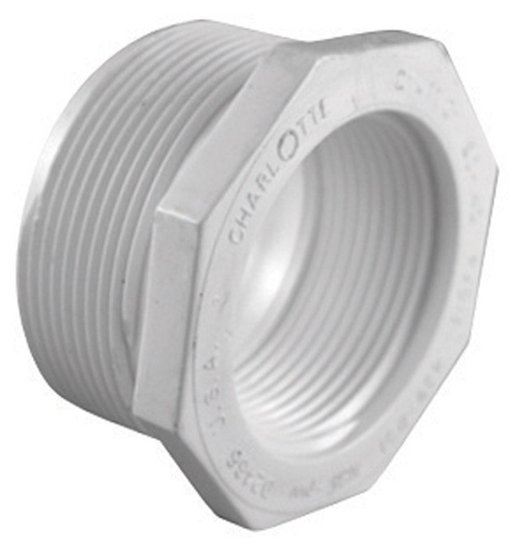 Charlotte Pipe Schedule 40 3/4 in. MPT X 1/2 in. D FPT PVC Reducing Bushing 1 pk (Pack of 25)