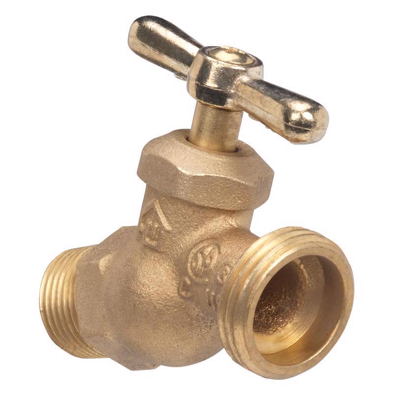 Homewerks 3/4 in. MIP in. X 3/4 in. Garden Hose Thread Brass No-Kink Hose Bibb