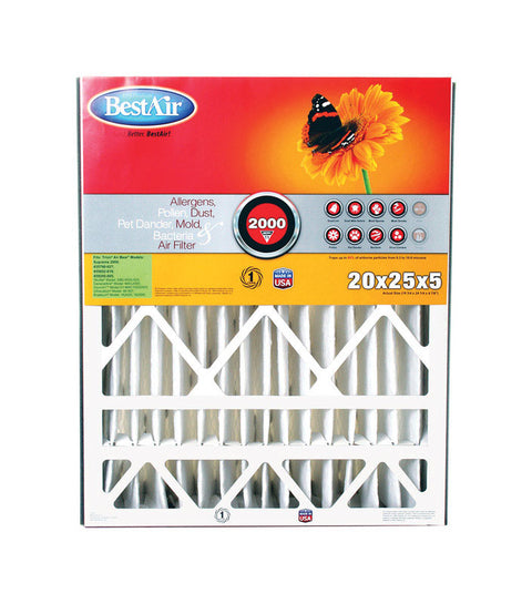 BestAir 20 in. W X 25 in. H X 5 in. 11 MERV Pleated Air Filter 1 pk (Pack of 3)