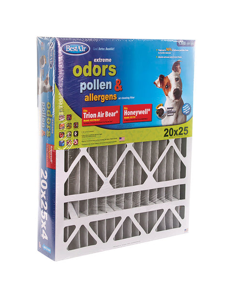BestAir 20 in. W X 25 in. H X 4 in. 11 MERV Pleated Air Filter 1 pk (Pack of 3)