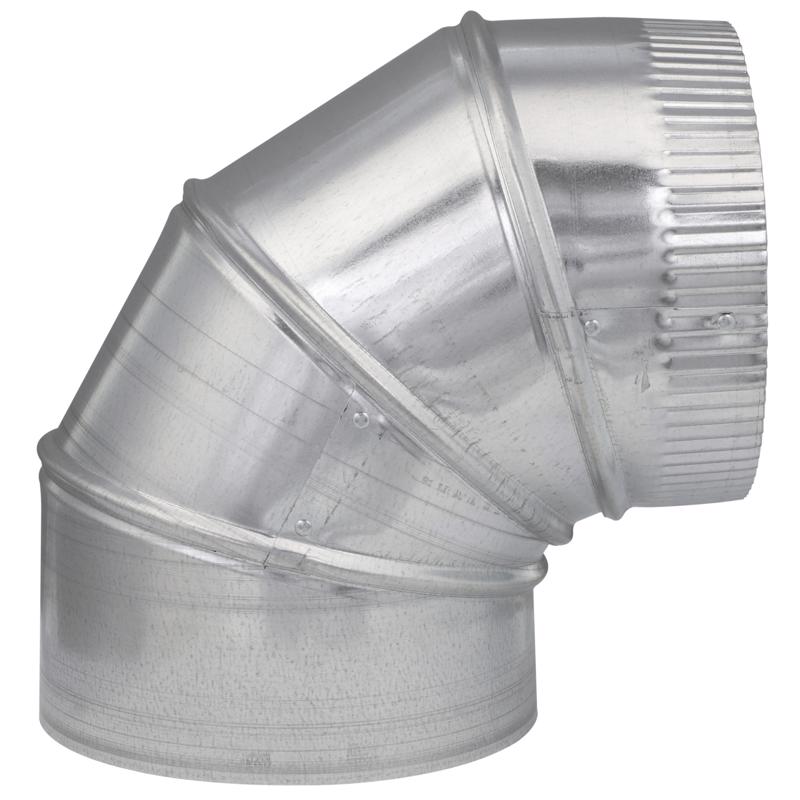 Imperial 7 in. D X 7 in. D Adjustable 90 deg Galvanized Steel Furnace Pipe Elbow (Pack of 8)
