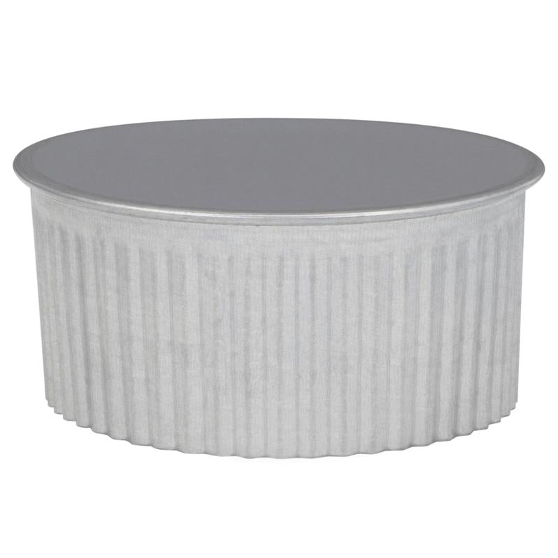 Tapa para extremo de tubo corrugado de acero galvanizado Imperial de 4 pulg. de diámetro