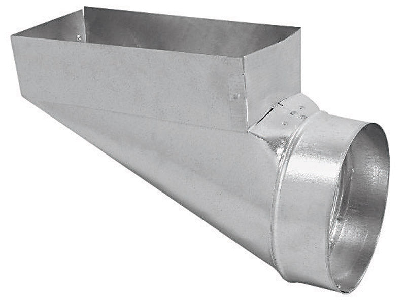 Imperial 10 in. H X 6 in. W Silver Galvanized Steel Straight Center End Boot (Pack of 6)