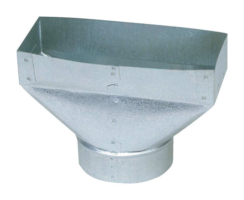 Imperial 10 in. H X 6 in. W Silver Galvanized Steel Register Boot (Pack of 6)