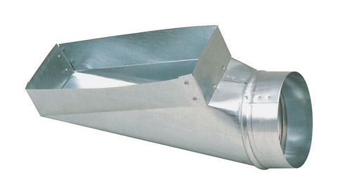 Imperial 10 in. H X 6 in. W Silver Galvanized Steel Straight Center End Boot (Pack of 6)