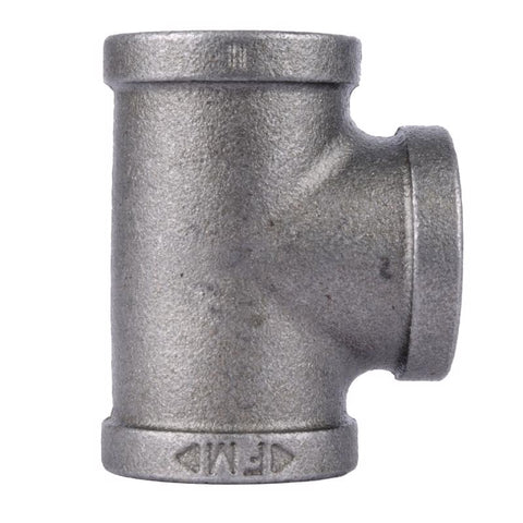 STZ Industries 3/4 in. FIP each X 3/4 in. D FIP 3/4 in. D FIP Black Malleable Iron Tee (Pack of 5)