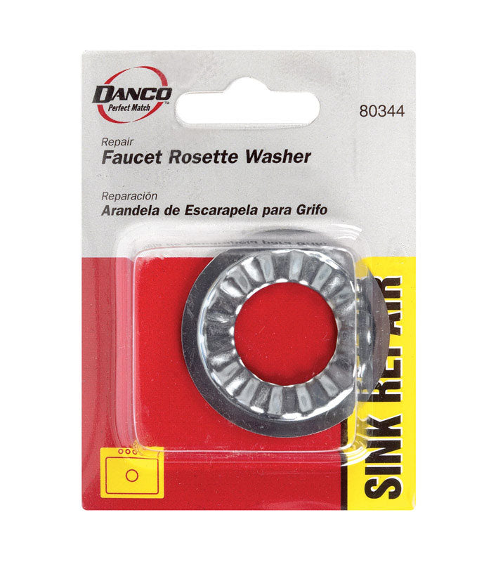 Arandela de roseta para grifo de metal fundido con baño de cadmio Danco de 7/8 pulg., 1 ud. (paquete de 6)
