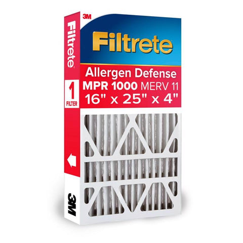 Filtrete Allergen Defense 16 in. W X 25 in. H X 4 in. Pleated 1000 MPR Pleated Allergen Air Filter 1 (Pack of 4)
