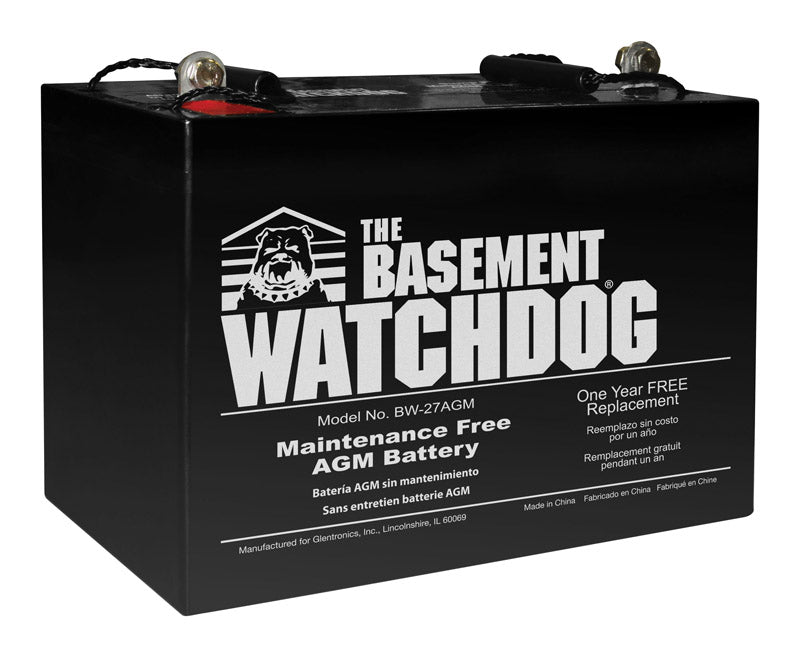 The Basement Watchdog 9 in. H X 10-1/4 in. W X 6-1/2 in. L Maintenance Free Battery For BW-27AGM
