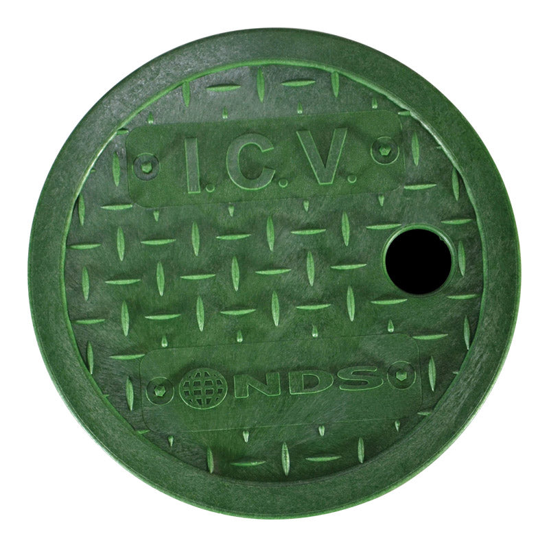 NDS IVC 6.125 in. W X 6.125 in. D X 1.6 in. H Round Valve Box Cover Green