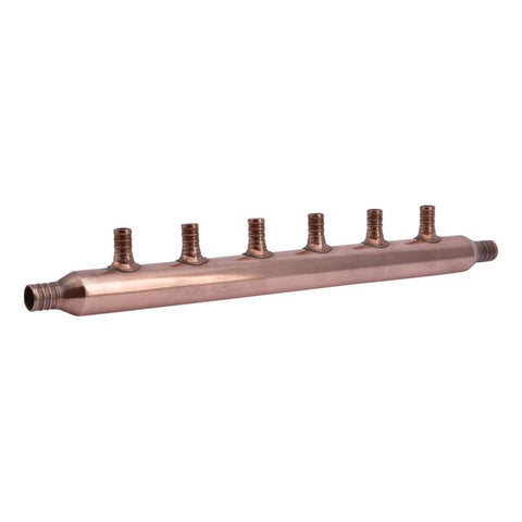 SharkBite 1/2 in. Crimp ports X 3/4 in. D Crimp Copper 6 Port Manifold