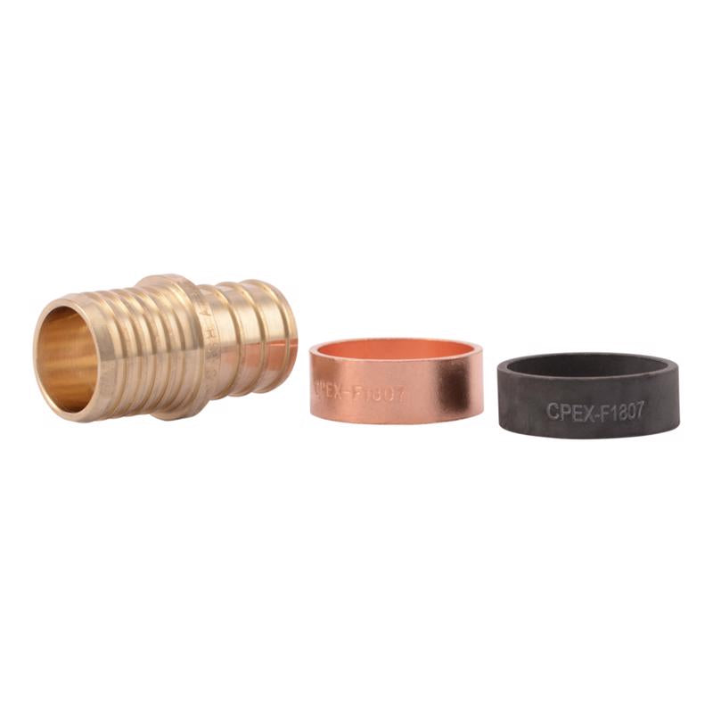 SharkBite 3/4 in. PEX Barb X 3/4 in. D Polybutylene Barb Brass Coupling