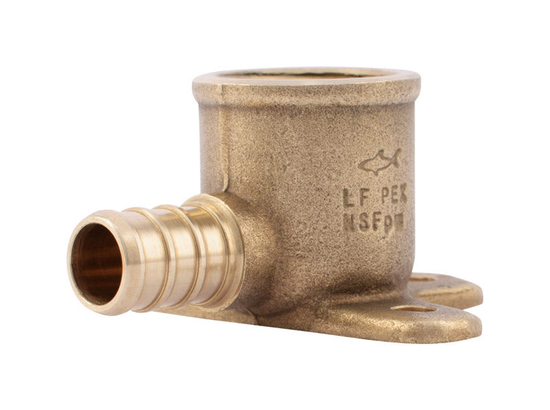 SharkBite 1/2 in. Barb X 1/2 in. D FPT Brass Drop Ear Elbow