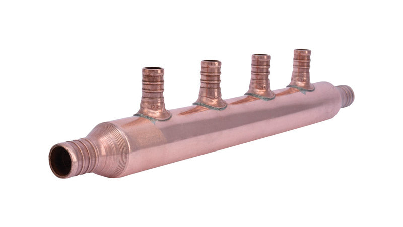 SharkBite 3/4 in. Crimp X 1/2 in. D Crimp Brass 4 Port Manifold