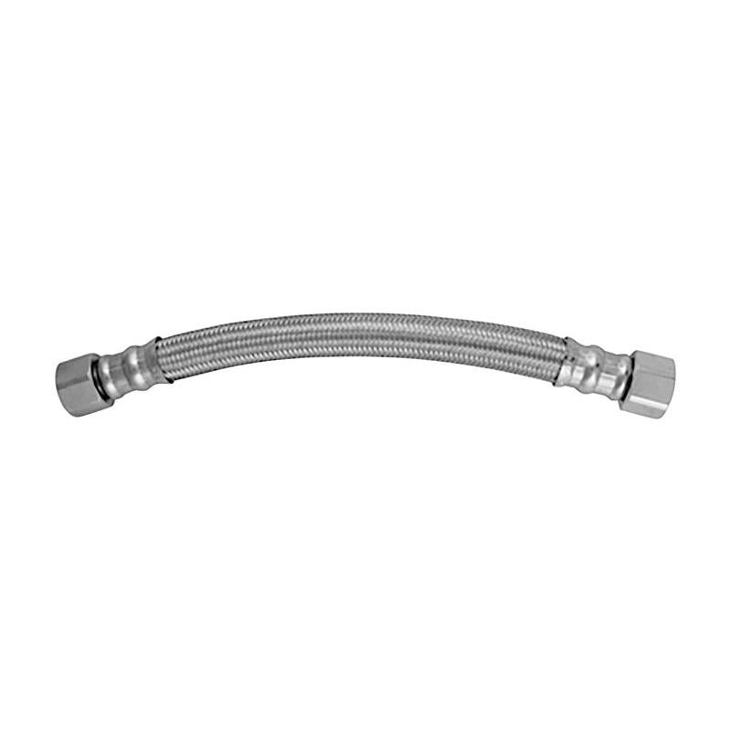 Conector de suministro para calentador de agua de acero inoxidable Plumb Pak de 3/4 pulg. FIP macho x 3/4 pulg. FIP hembra, 12 pulg.