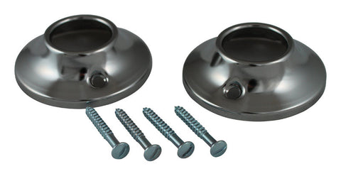 Plumb Pak Chrome Silver Steel Shower Rod Flange