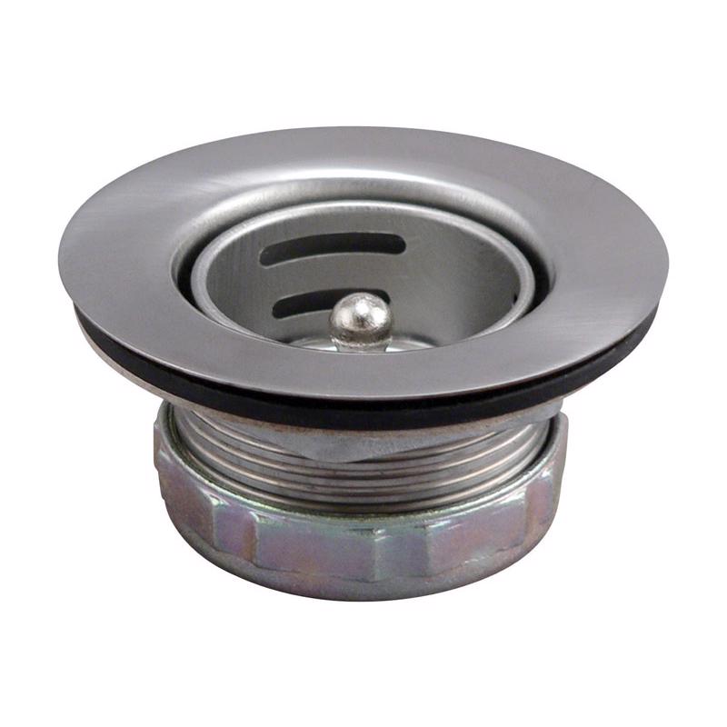 Plumb Pak Jr. Duo 2-1/2 in. D Chrome-Plated Silver Stainless Steel Sink Strainer