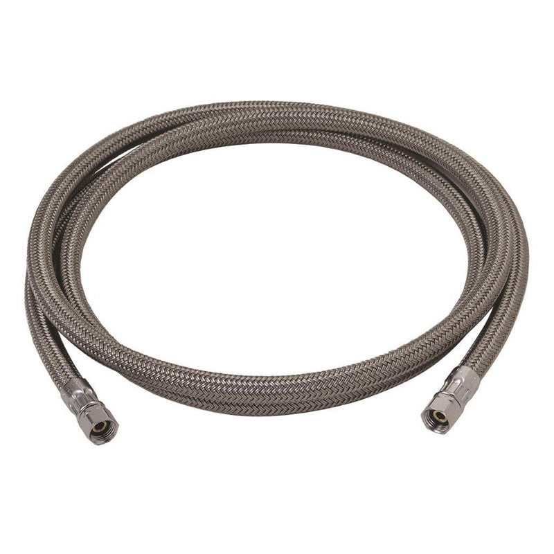 Línea de suministro de latón para máquina de hielo BrassCraft de 72 pulg., conexión de compresión pc de 1/4 pulg. x compresión D de 1/4 pulg.