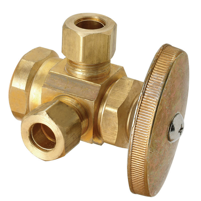 BrassCraft 1/2 in. FIP in. X 3/8 in. D Compression Brass Pipe Valve