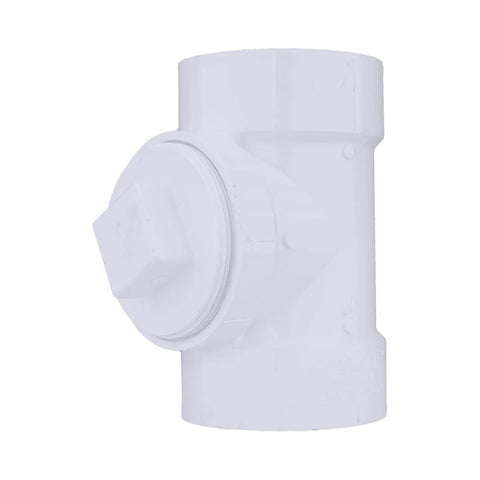 Charlotte Pipe 4 in. Hub in. X 4 in. D Hub in. PVC Cleanout Tee 1 pk